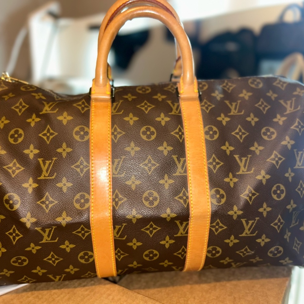 Louis Vuitton Monogram Canvas Duffel in Brown and Tan